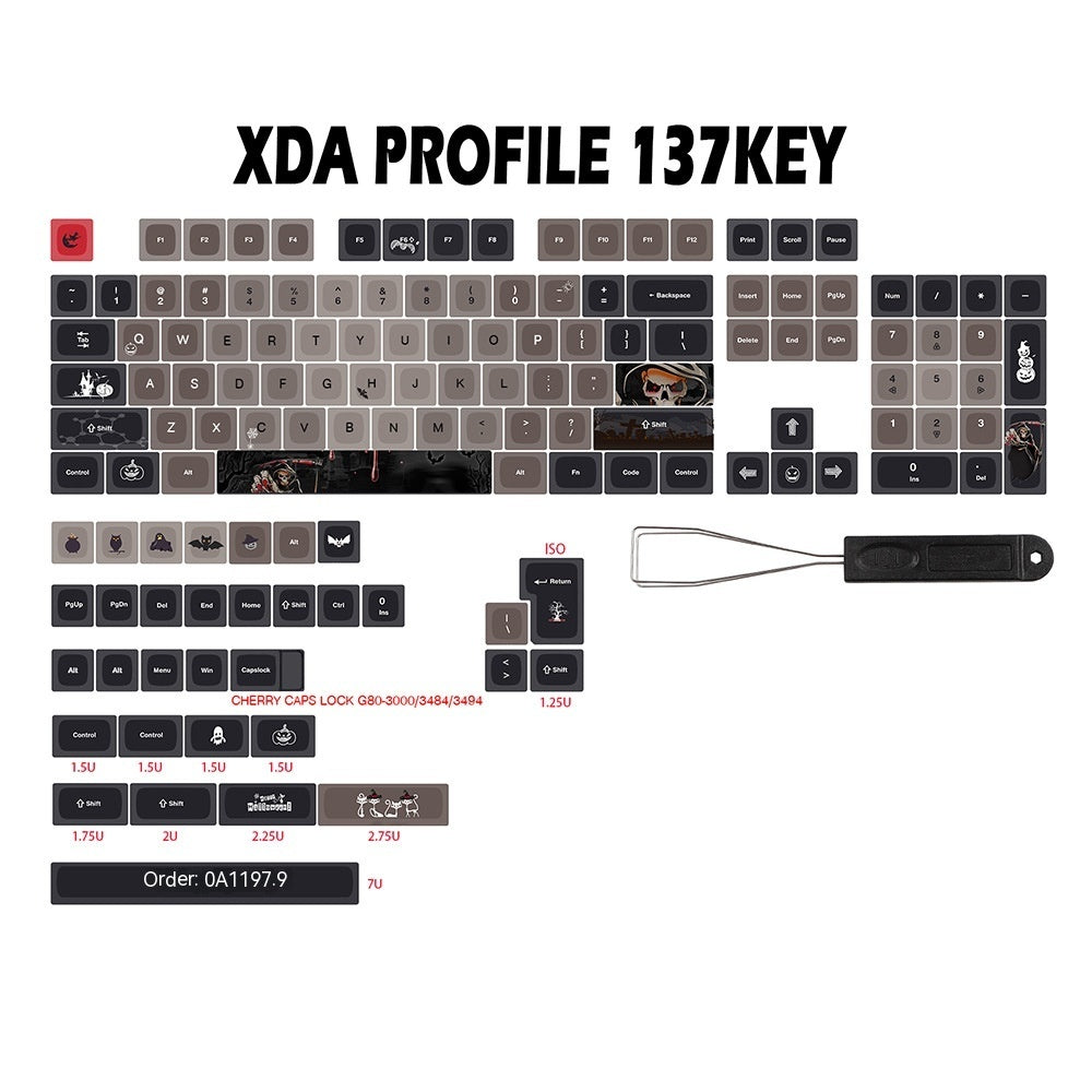 Five-Sided Sublimation Key Cap Set – Halloween Edition