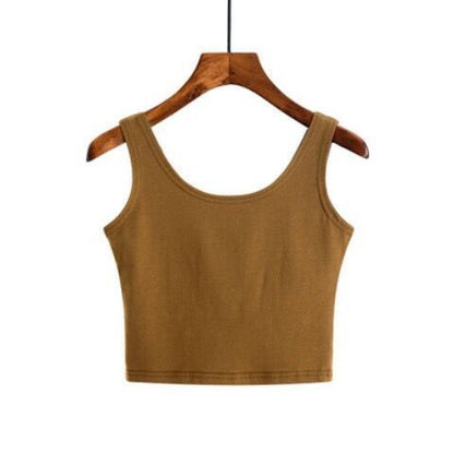 Short navy camisole Women's bottoming shirt