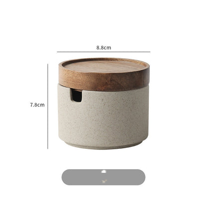 Retro Japanese-Style Ceramic Seasoning Pot – Single, 2-Piece, or 3-Piece Earthenware Set