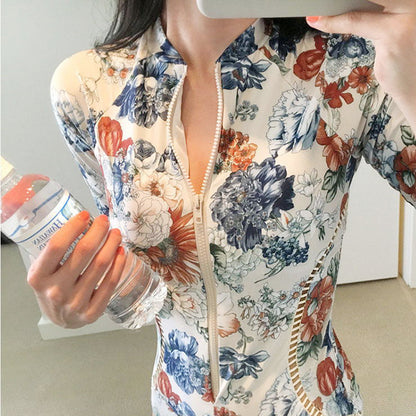 New Floral One-Piece Swimsuit – Conservative, Sexy & Slimming