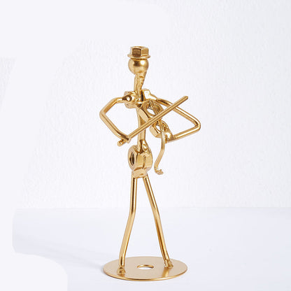 Creative Musician Gold Iron Ornaments Desk Decorations