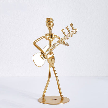 Creative Musician Gold Iron Ornaments Desk Decorations