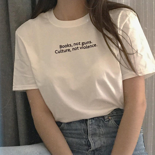 Cotton White T-Shirt With Short Sleeves for Women