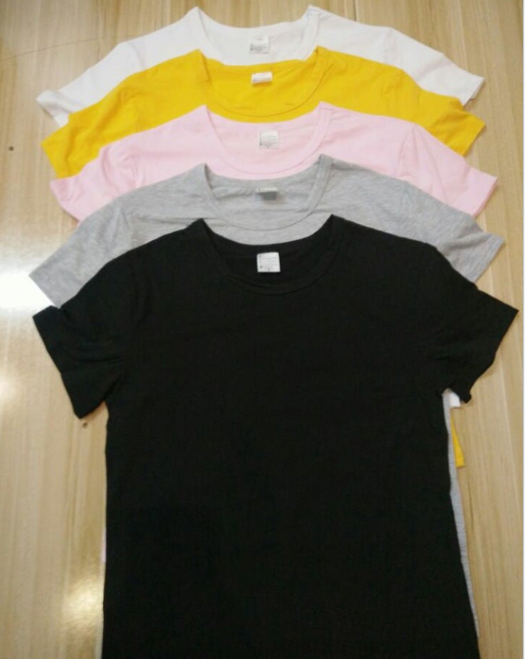 Cotton White T-Shirt With Short Sleeves for Women