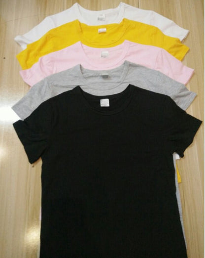 Cotton White T-Shirt With Short Sleeves for Women