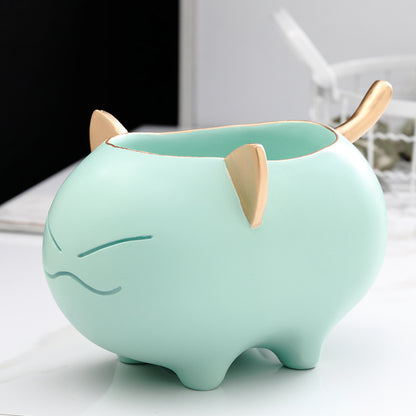 Desktop Storage Box Cute Creative Makeup Brush Bucket European Style Personality Decoration