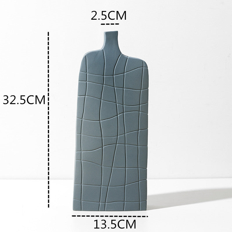 Geometric Irregular Vase Morandi Art Model Room Floral Ornament Decoration