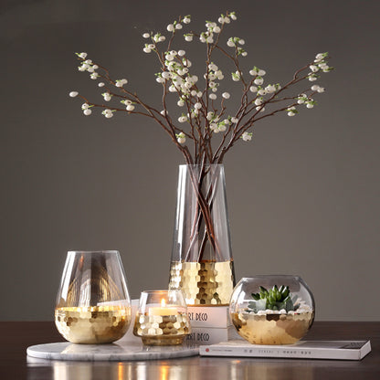 Honeycomb Glass Vase Transparent