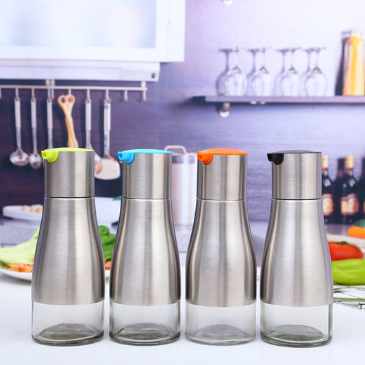 Stainless steel glass oil pot