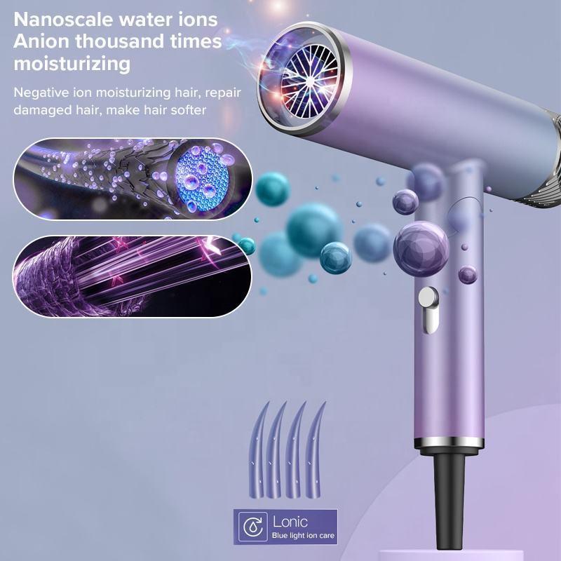 Foldable Mini Hair Dryer – Lightweight Negative Ion Quiet Blower for Home & Travel