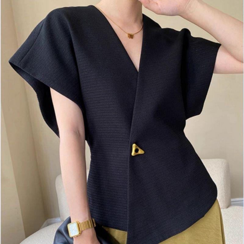 Women's French Style Vest Suit Top – Elegant & Chic