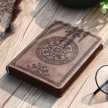 Portable Mini A6 Notebook with Pen – Imitation Leather Cover & Wire Binding