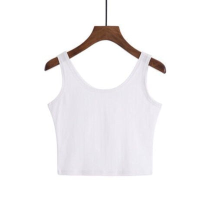 Short navy camisole Women's bottoming shirt