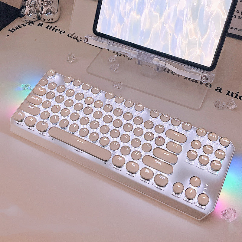 TK940 Bluetooth Mechanical Keyboard – 87-Key Green Shaft Metal Keyboard for Office & Gaming