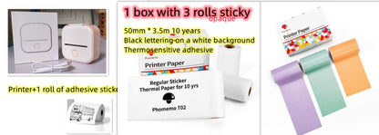 Phomemo T02 Mini Bluetooth Thermal Printer – Inkless Label & Photo Printer for iOS/Android