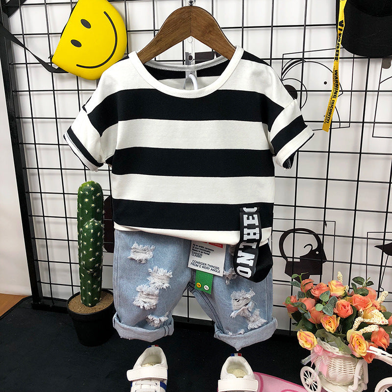 👔 Kids Boys Short Sleeve Plaid Shirt Set