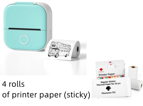 Phomemo T02 Mini Bluetooth Thermal Printer – Inkless Label & Photo Printer for iOS/Android