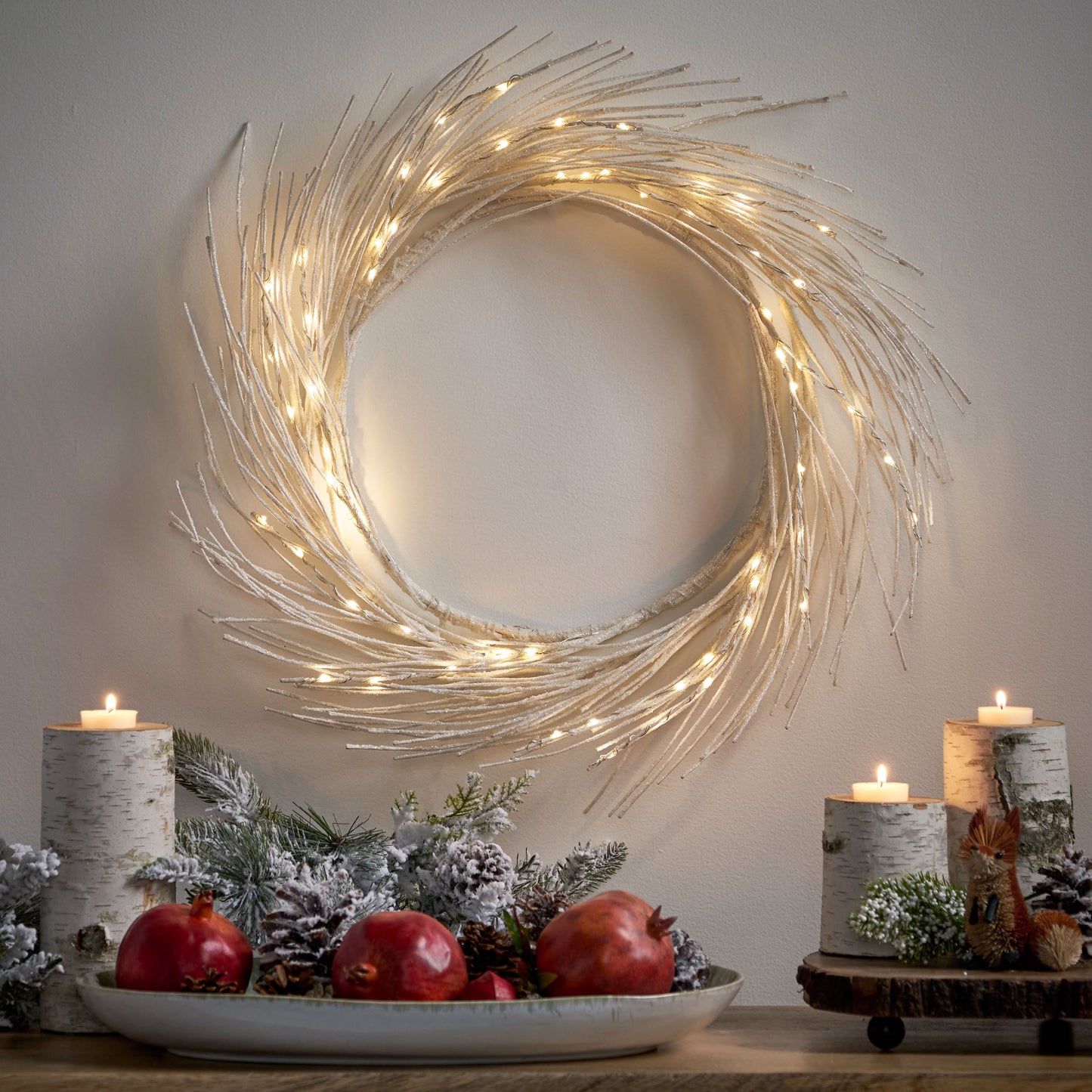 🎄 24-Inch LED Paper Wreath – Elegant Glow for the Holidays ✨