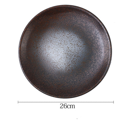 Japanese Style Porcelain Plate – Circular Traditional Tableware for Sushi, Snacks, and Meals - Odyssey