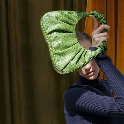 Horn Fold Bag – Sleek PU Leather Design with Unique Shape