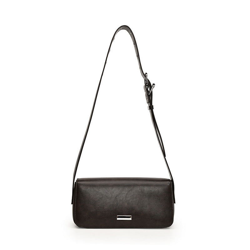 Urban Simplicity PU Leather Women’s Shoulder Bag – Medium Hardness, Horizontal Square, Daily Use