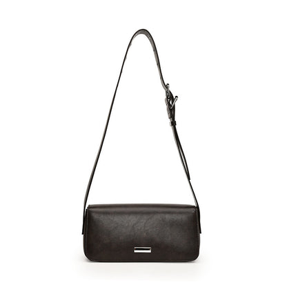 Urban Simplicity PU Leather Women’s Shoulder Bag – Medium Hardness, Horizontal Square, Daily Use