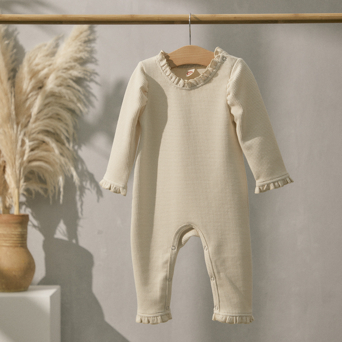 Kids' Lace Collar Long Sleeve Romper 👶🌸 – Soft Cotton, Multi-Color Options