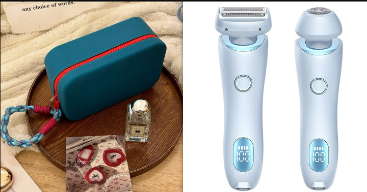 2 In 1 Hair Removal Epilator USB Rechargeable Trimmer Women Body Razor Face Leg Armpit Bikini Hand Pubic Shaver Hair Remover - Odyssey