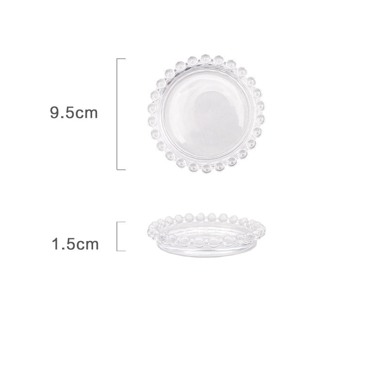 Glass Steak Western Food Plate Girl Heart Cute Fruit