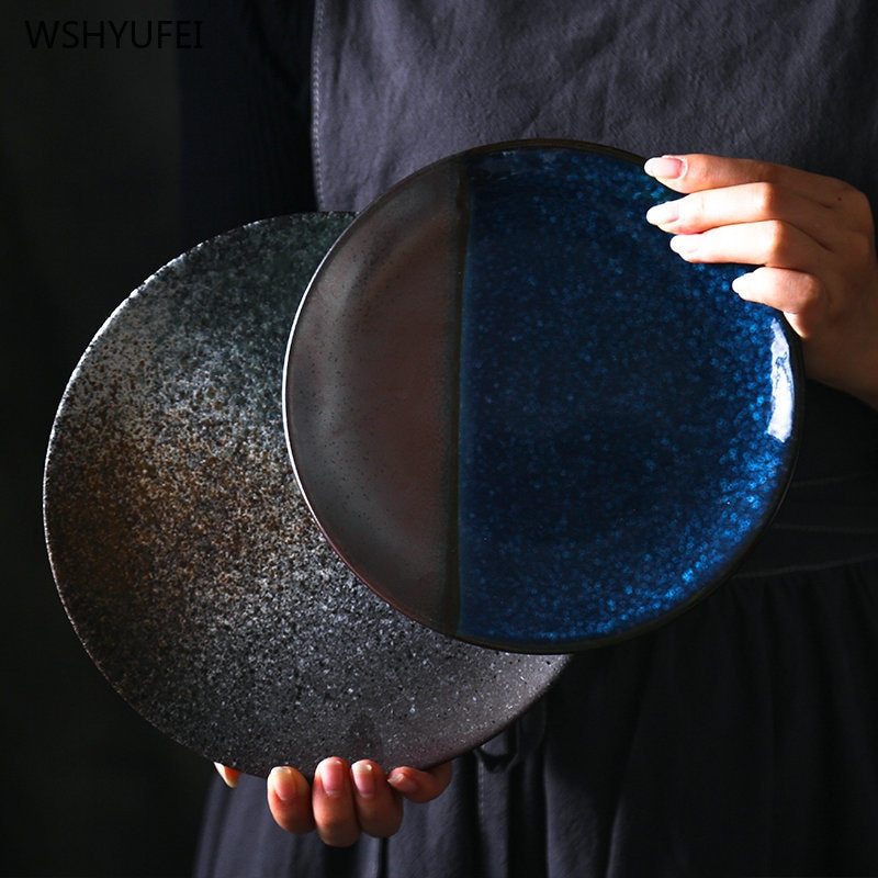 Japanese Style Porcelain Plate – Circular Traditional Tableware for Sushi, Snacks, and Meals - Odyssey