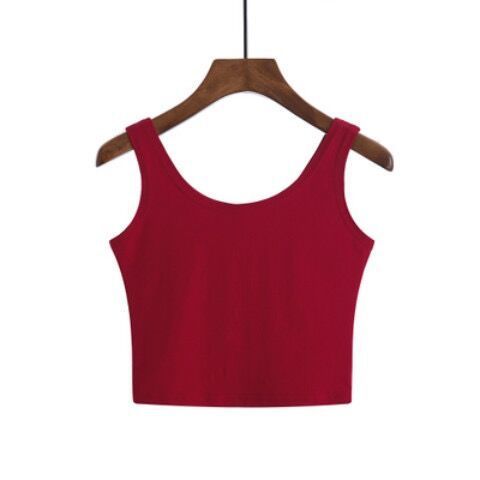 Short navy camisole Women's bottoming shirt