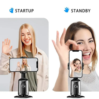 360° Auto Face Tracking AI Smart Gimbal – Phone Holder for Vlog, Live Streaming & More