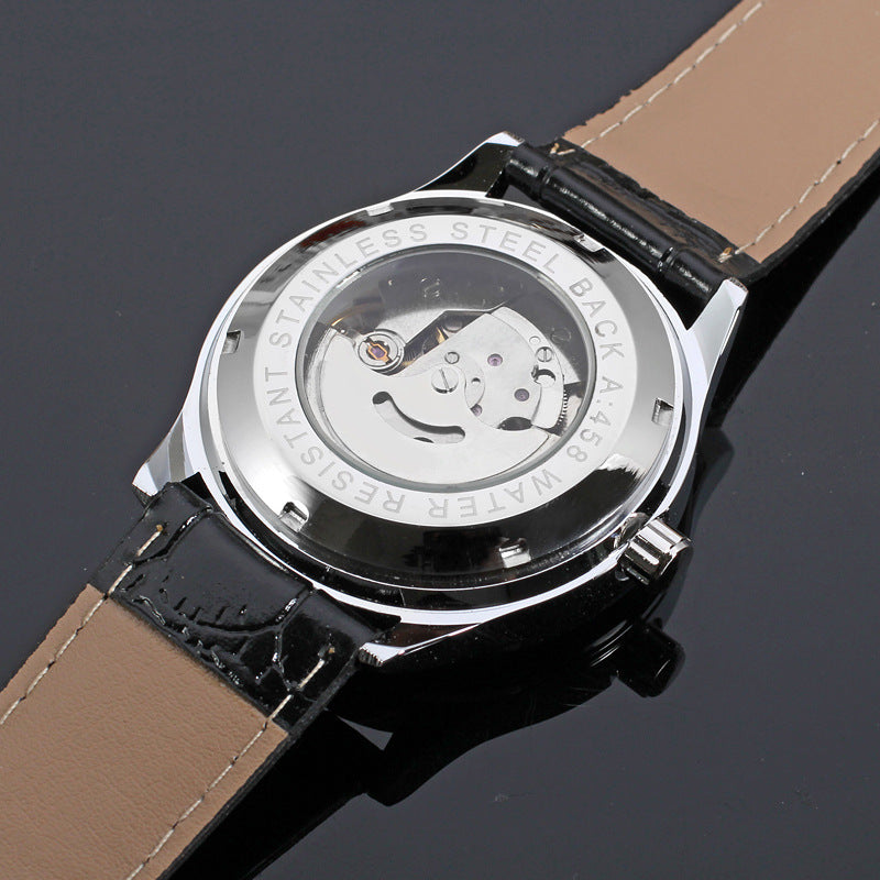 Unisex Calendar Digital Mechanical Watch – Automatic Movement with Leather Strap