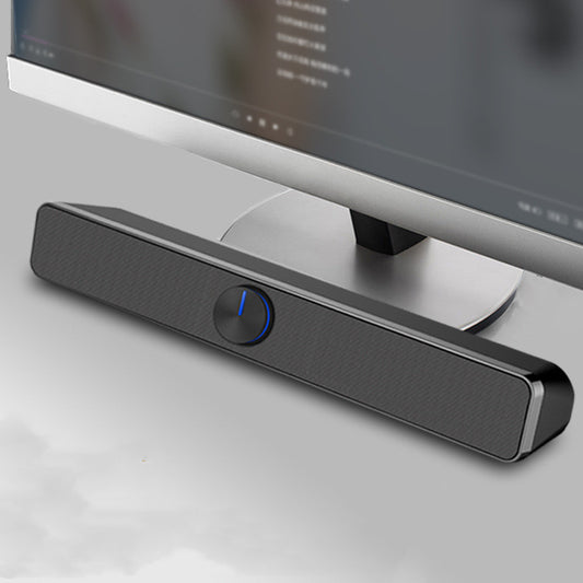Upgrade your workspace or gaming setup with the Home Computer Stereo Desktop Strip Speaker – a slim, plug-and-play soundbar designed for clean sound and compact style. With easy USB power and a 3.5mm audio connection, it’s the perfect desktop audio solution for everyday use.
