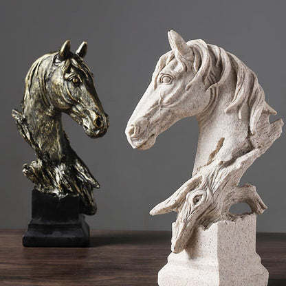 Resin simple modern horse head living room crafts
