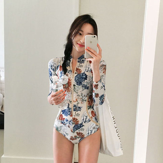 New Floral One-Piece Swimsuit – Conservative, Sexy & Slimming