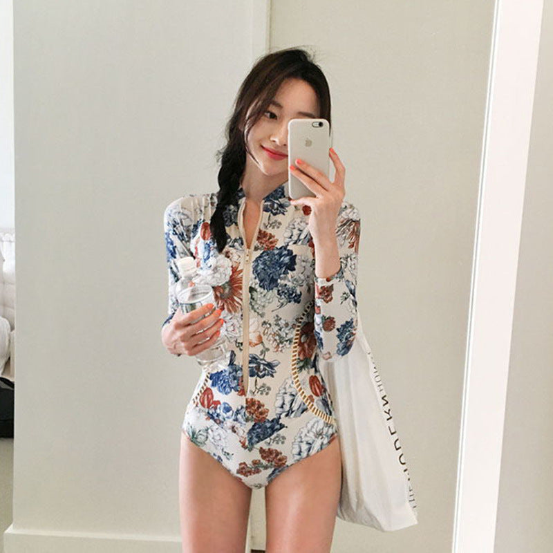 New Floral One-Piece Swimsuit – Conservative, Sexy & Slimming