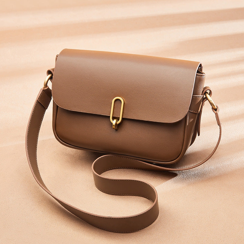 Genuine Leather Crossbody Shoulder Bag for Women – Urban Simplicity Style, Soft Cowhide, Multiple Colors
