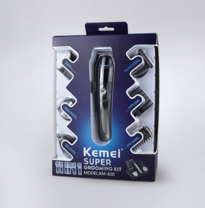 Kemei 6-in-1 Rechargeable Hair Trimmer – All-in-One Grooming Kit for Men