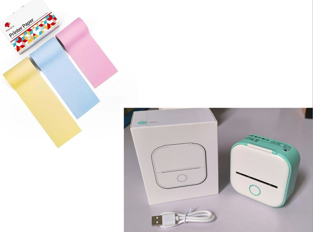 Phomemo T02 Mini Bluetooth Thermal Printer – Inkless Label & Photo Printer for iOS/Android