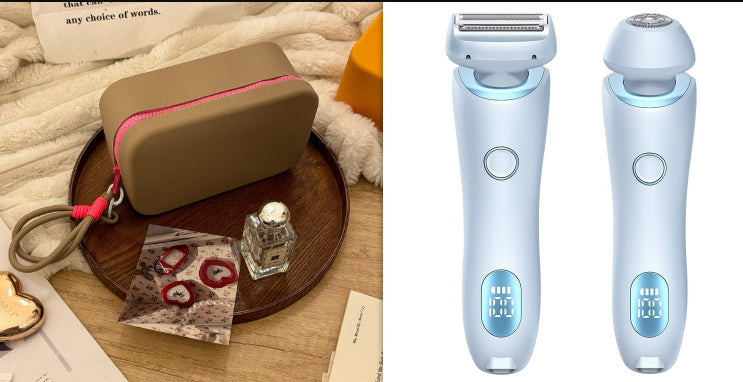 2 In 1 Hair Removal Epilator USB Rechargeable Trimmer Women Body Razor Face Leg Armpit Bikini Hand Pubic Shaver Hair Remover - Odyssey