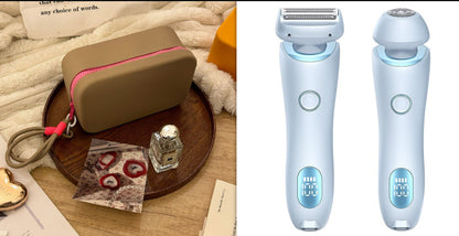 2 In 1 Hair Removal Epilator USB Rechargeable Trimmer Women Body Razor Face Leg Armpit Bikini Hand Pubic Shaver Hair Remover - Odyssey