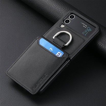 Multifunctional Solid Color Ring Phone Case – For Samsung Z Flip Series