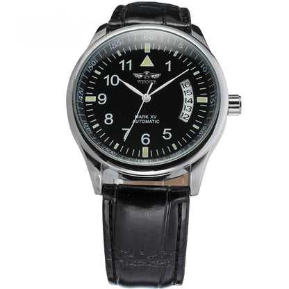 Unisex Calendar Digital Mechanical Watch – Automatic Movement with Leather Strap