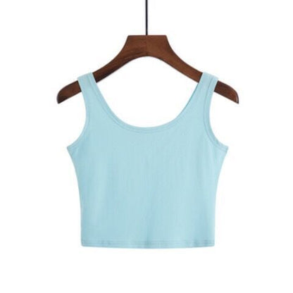 Short navy camisole Women's bottoming shirt