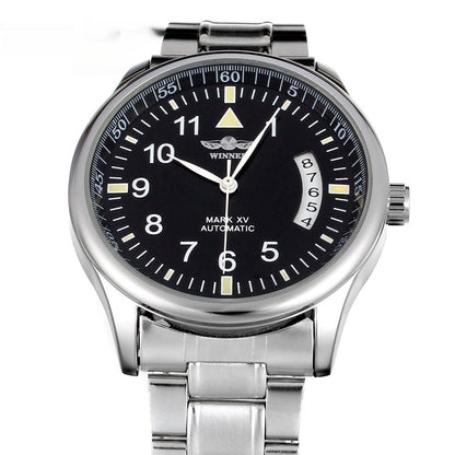 Unisex Calendar Digital Mechanical Watch – Automatic Movement with Leather Strap