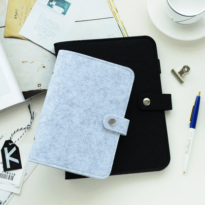 Felt Loose Spiral Notebook Journal Book Minimalist Creative