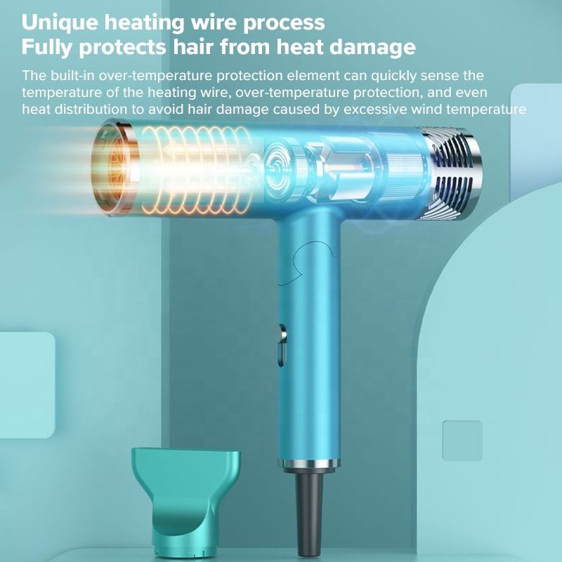 Foldable Mini Hair Dryer – Lightweight Negative Ion Quiet Blower for Home & Travel