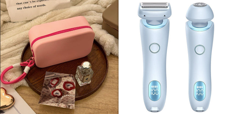 2 In 1 Hair Removal Epilator USB Rechargeable Trimmer Women Body Razor Face Leg Armpit Bikini Hand Pubic Shaver Hair Remover - Odyssey