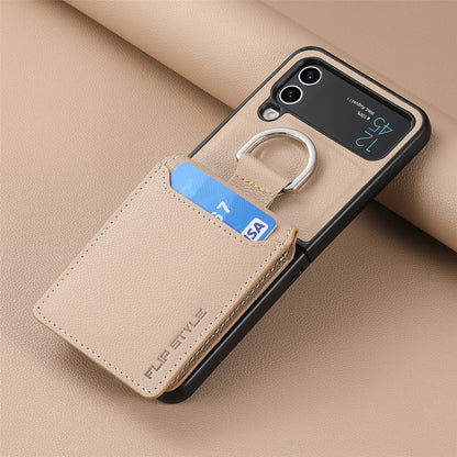 Multifunctional Solid Color Ring Phone Case – For Samsung Z Flip Series